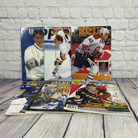 Vintage Magazines Lot of 6 Beckett Hockey Monthly 1990s #12 17 20 40 50 77 Bure - Picture 1 of 9